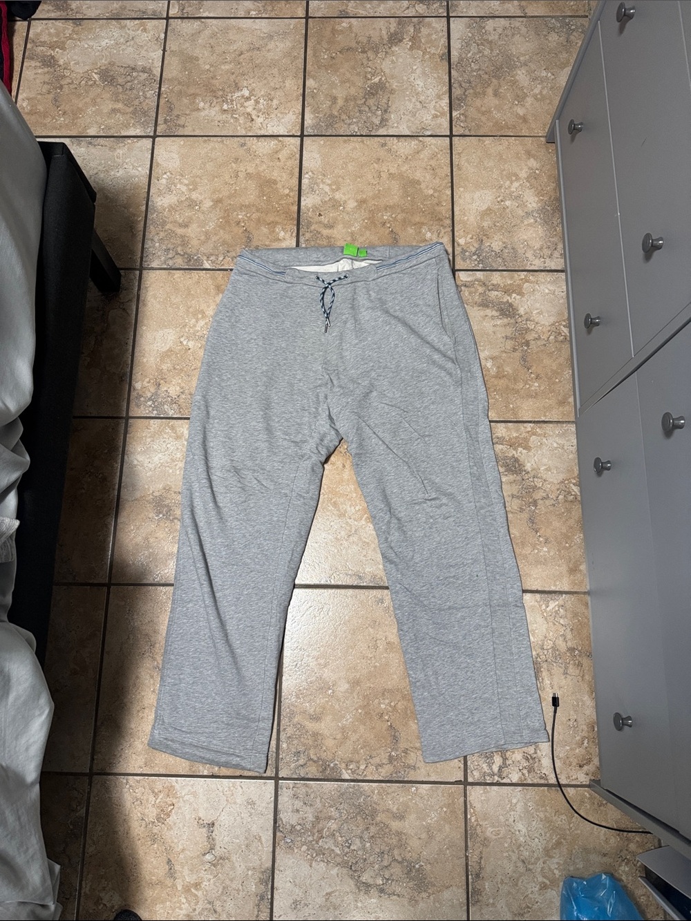 Hugo Boss Men's Light Gray Sweatpants with Drawstring